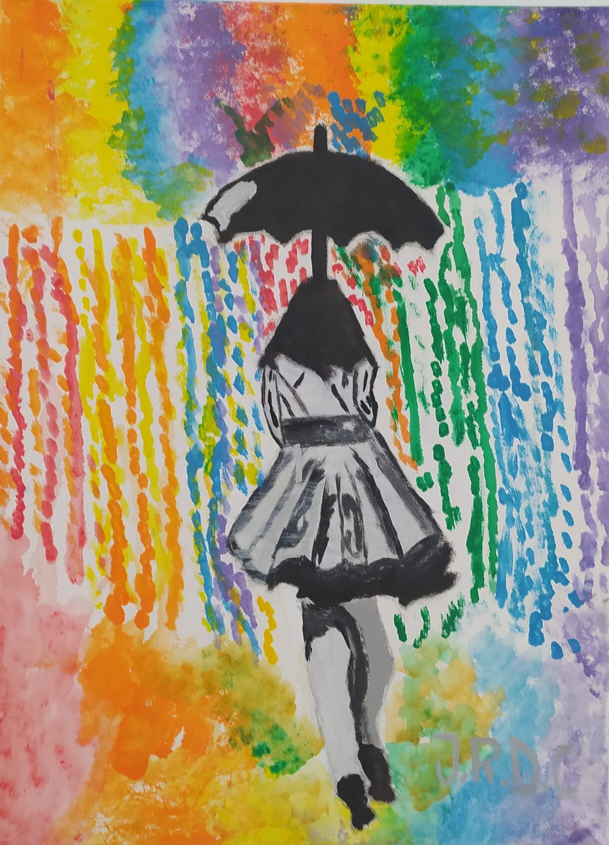 Ver Cantando bajo la lluvia de colores